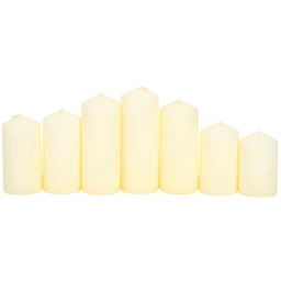 Set of 7 Church Candles - White - Jonas & James - Wilko - thumbnail 5