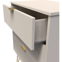 Crowndale Linear 3 Drawer Kashmir Matt Chest of Drawers Ready Assembled - Cream - Wilko - thumbnail 7