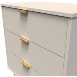 Crowndale Linear 3 Drawer Kashmir Matt Chest of Drawers Ready Assembled - Cream - Wilko - thumbnail 6