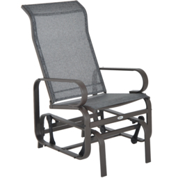 Outsunny Grey Metal Outdoor Gliding Rocking Chair - Size: 74 x 19 x 57cm - Wilko - thumbnail 3