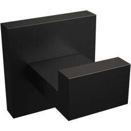 Rothley Matt Black Square Robe Hook - Size: 8.5 x 7.5 x 9cm - Wilko