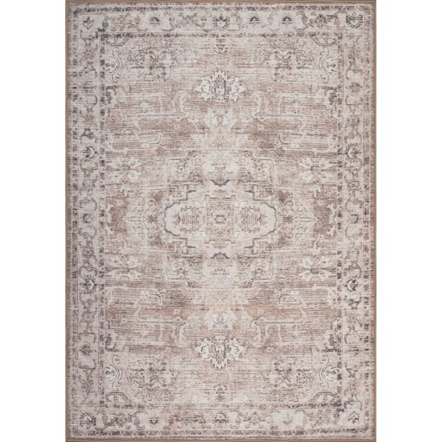 Adeline Washable Rug Neutral 230cm - Wilko - image 1