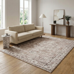 Adeline Washable Rug Neutral 230cm - Wilko - thumbnail 2