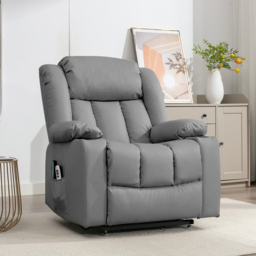 Artemis Home Sheridan Grey Massage and Heat Electric Recliner Chair - Size: Single - Wilko - thumbnail 3