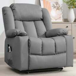 Artemis Home Sheridan Grey Massage and Heat Electric Recliner Chair - Size: Single - Wilko - thumbnail 1