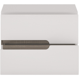 Florence Chelsea 2 Drawers White Truffle Oak Trim Bedside Table - Furniture to Go - Wilko - thumbnail 4