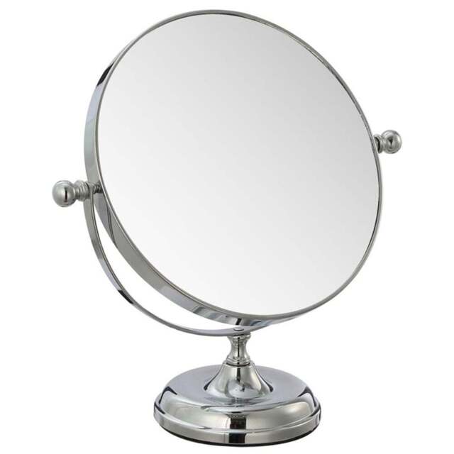 Silver Chrome Cosmetic Mirror 33.5 x 32cm - Wilko - image 1