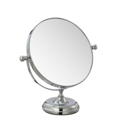 Silver Chrome Cosmetic Mirror 33.5 x 32cm - Wilko - thumbnail 3