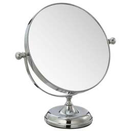 Silver Chrome Cosmetic Mirror 33.5 x 32cm - Wilko