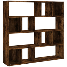 vidaXL 12 Shelf Smoked Oak Bookcase - Brown - Wilko - thumbnail 3
