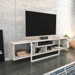 Decorotika Asal 3 Shelf Ephesus and White Modern TV Unit - Size: 40 x 149.4 x 35.2cm - Wilko - thumbnail 5