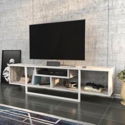 Decorotika Asal 3 Shelf Ephesus and White Modern TV Unit - Size: 40 x 149.4 x 35.2cm - Wilko - thumbnail 4