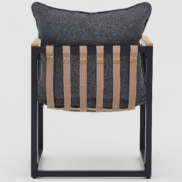 Home Detail Marbella 2 Seater Black Balcony Lounge Set with Dark Grey Cushions - Wilko - thumbnail 6