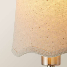 ValueLights Mabel Scalloped Bottom Natural Linen Extra Small Shade - Size: 13.5 x 12 x 12cm - Cream - Wilko - thumbnail 6