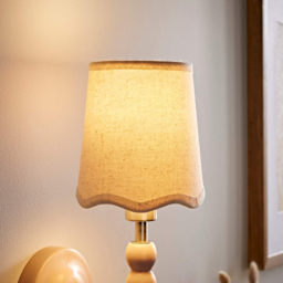 ValueLights Mabel Scalloped Bottom Natural Linen Extra Small Shade - Size: 13.5 x 12 x 12cm - Cream - Wilko - thumbnail 4