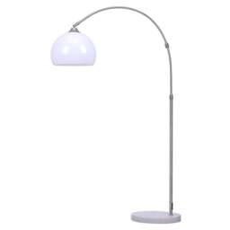Living and Home White Adjustable LED Floor Lamp with Marble Base - Size: 180 x 25 x 25cm - Wilko