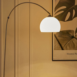 Living and Home White Adjustable LED Floor Lamp with Marble Base - Size: 180 x 25 x 25cm - Wilko - thumbnail 7