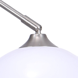 Living and Home White Adjustable LED Floor Lamp with Marble Base - Size: 180 x 25 x 25cm - Wilko - thumbnail 4