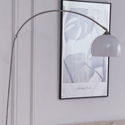 Living and Home White Adjustable LED Floor Lamp with Marble Base - Size: 180 x 25 x 25cm - Wilko - thumbnail 6