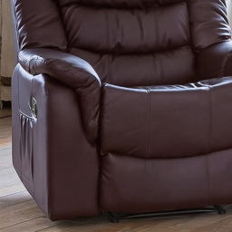 Almeira Burgundy Recliner Armchair - Size: Single - Red - Artemis Home - Wilko - thumbnail 3