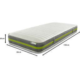 Starlight Beds Single Open Coil Eco Memory Foam Mattress - Green - Wilko - thumbnail 7