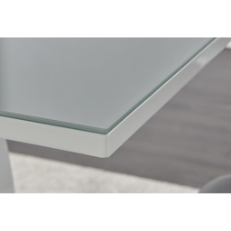 Furniturebox Lucia Valera 6 Seater Dining Set Grey Gloss and Chrome - Wilko - thumbnail 7