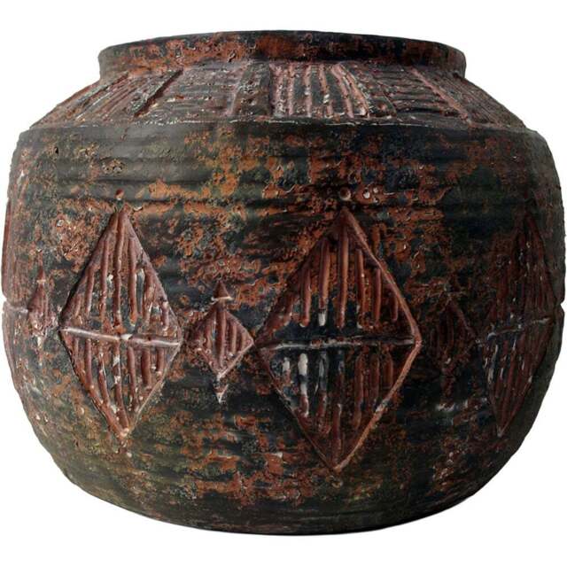 Botanik Aztec Diamond Planter 27 x 36cm - Size: 27 x 36 x 36cm - Brown - Wilko - image 1