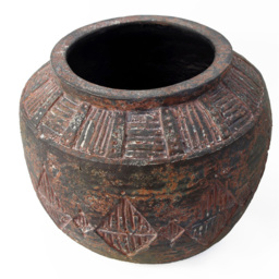 Botanik Aztec Diamond Planter 27 x 36cm - Size: 27 x 36 x 36cm - Brown - Wilko - thumbnail 4