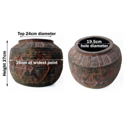 Botanik Aztec Diamond Planter 27 x 36cm - Size: 27 x 36 x 36cm - Brown - Wilko - thumbnail 5