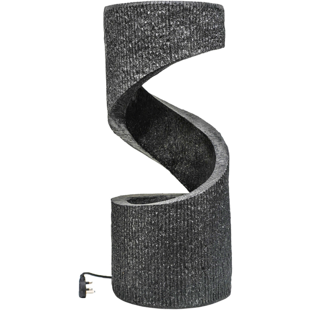 Ivyline Granite Spiral Water Feature 82 x 35cm - Size: 82 x 35 x 35cm - Grey - Wilko - image 1