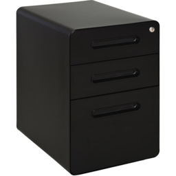 Vinsetto Black 3 Drawer File Cabinet - Size: 39 x 48 x 59cm - Wilko - thumbnail 3