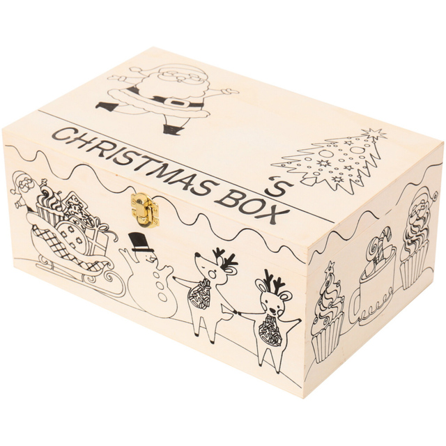 Decorate Your Own Christmas Box - Natural - Wilko