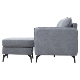 H&O Direct 3 Seater Grey Right Hand Facing Chaise Sofa - Wilko - thumbnail 5