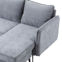 H&O Direct 3 Seater Grey Right Hand Facing Chaise Sofa - Wilko - thumbnail 7
