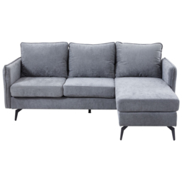 H&O Direct 3 Seater Grey Right Hand Facing Chaise Sofa - Wilko - thumbnail 4