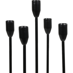 Black 5 Arm Candle Holder - Size: 19 x 44 x 19 - Wilko - thumbnail 3