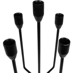Black 5 Arm Candle Holder - Size: 19 x 44 x 19 - Wilko - thumbnail 6