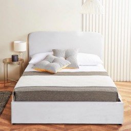 Home Treats Small Double Velvet Ottoman Bed with Mattress - Grey - Wilko - thumbnail 7
