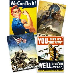 Artery8 Vintage World War 2 US Military Wall Art Print 30 x 41cm 8 Pack - Size: 40.5 x 30.5 x 0.3cm - Multi - Wilko - thumbnail 5