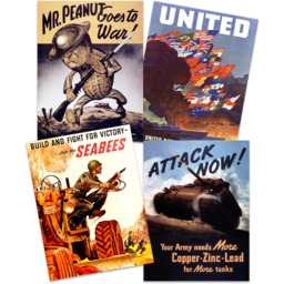 Artery8 Vintage World War 2 US Military Wall Art Print 30 x 41cm 8 Pack - Size: 40.5 x 30.5 x 0.3cm - Multi - Wilko - thumbnail 4