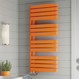 Terma Warp S Matt Orange Heated Towel Rail 2605 BTU 1110 x 500mm - Size: 111 x 50 x 11.2cm - Wilko - thumbnail 3