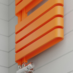 Terma Warp S Matt Orange Heated Towel Rail 2605 BTU 1110 x 500mm - Size: 111 x 50 x 11.2cm - Wilko - thumbnail 7