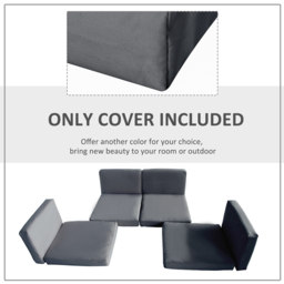 Outsunny Grey Rattan Sofa Seat Cushion Cover 8 Pack - Size: 8 Piece - Wilko - thumbnail 7