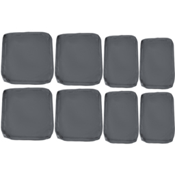 Outsunny Grey Rattan Sofa Seat Cushion Cover 8 Pack - Size: 8 Piece - Wilko - thumbnail 1