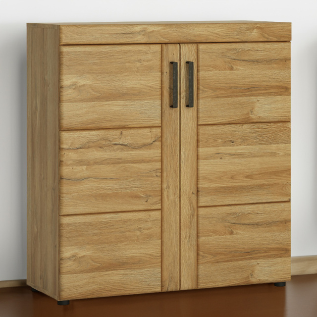 Florence Cortina 2 Doors Grandson Oak Shoe Cabinet - Brown - Furniture to Go - Wilko - image 1