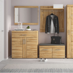 Florence Cortina 2 Doors Grandson Oak Shoe Cabinet - Brown - Furniture to Go - Wilko - thumbnail 6