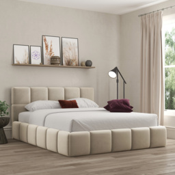 DS Living Ovella Double Cream Cubed Bed Frame - Wilko - thumbnail 5