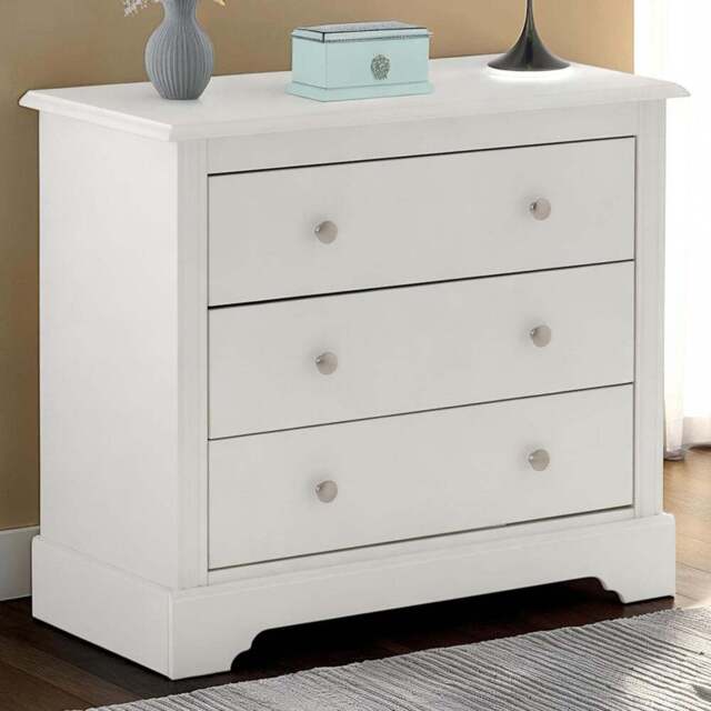 Seconique Stratford 3 Drawer White Storage Chest - Wilko - image 1