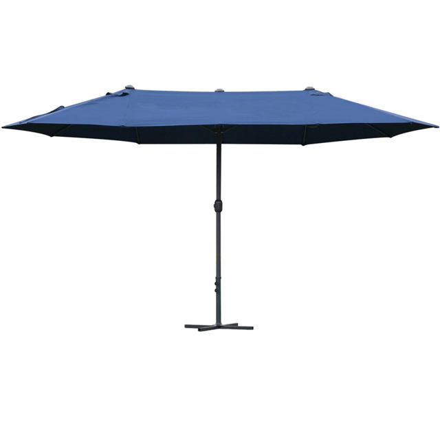Outsunny 4.6m Garden Parasol Blue - Size: 240 x 270 x 460cm - Wilko - image 1