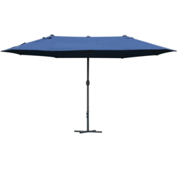 Outsunny 4.6m Garden Parasol Blue - Size: 240 x 270 x 460cm - Wilko - thumbnail 1
